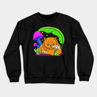 Psychedelic Trippy Pet - Jungle Cat Crewneck Sweatshirt